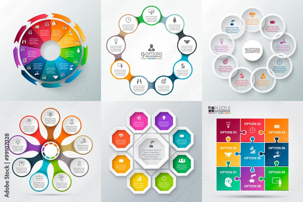Poster vector circle element for infographic.