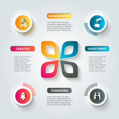 Vector circle element for infographic.