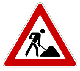 Achtung! Baustelle Verkehrsschild