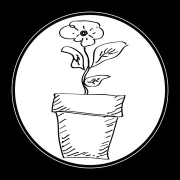 Simple doodle of a plant