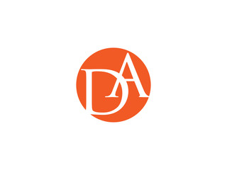 Double DA letter logo