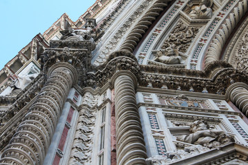 FLORENCE, ITALY - NOVEMBER, 2015: Santa Maria in Fiore cathedral, architectural details