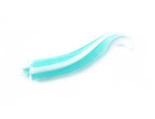 Isolated toothpaste sample