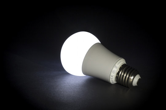 Bright idea. Concept. Modern lightbulb.