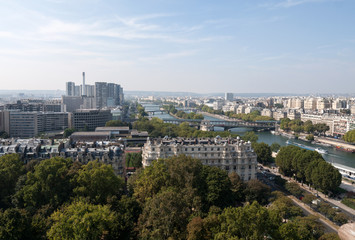 Fototapeta na wymiar aerial view of Paris from the Eiffel tower
