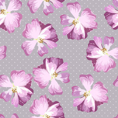 Seamless Pattern with pink roses