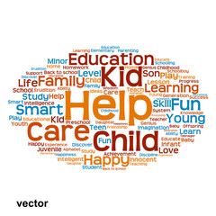 Vector conceptual education word cloud isolated
