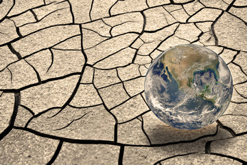 Global warming concept with image from NASA - Image with copy space