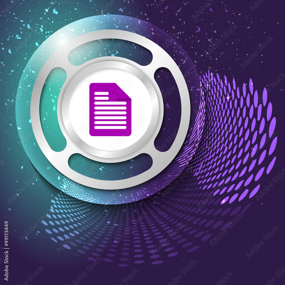 Poster vector abstract background and silver object with document icon