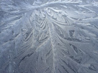 Car bonnet icy pattern