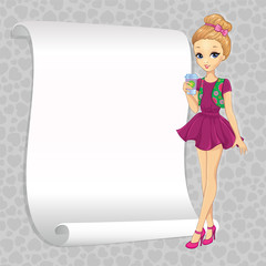 Fashion Gossip Girl With Banner