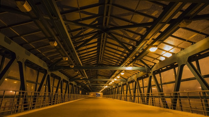  Modern pedestrian bridge in Moscow
