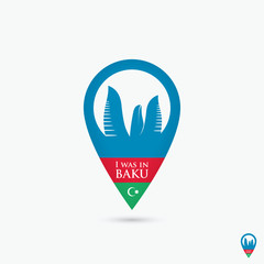 Baku location pin
