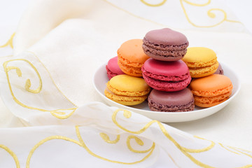Macaroons on plate