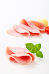 Thin slices of ham