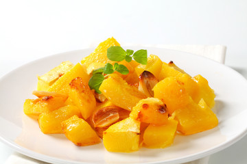 Roasted pumpkin and garlic