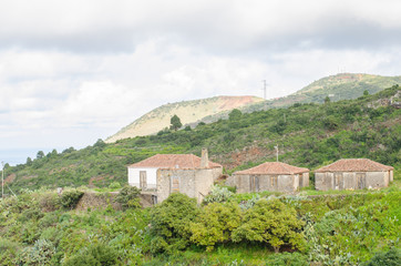 Fototapeta na wymiar Beautiful mountain landscape in Garafía, La Palma.