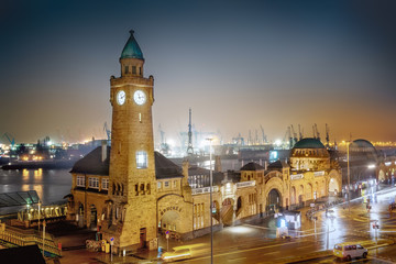 Hamburg at night, Germany