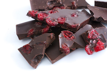 Dark chocolate with cranberries