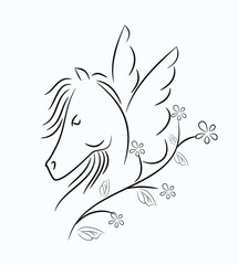 beautiful horse illustration