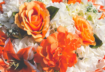 fresh orange rose bouquet