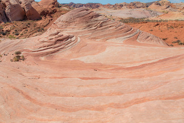 Valley of Fire, Wave of Fire, State Park, Wüste, Farbig, Nevada, Tag, Sommer, USA