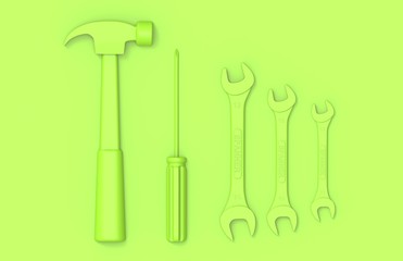 Hammer, wrench, screwdriver, etc. Tool