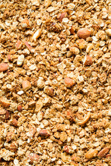Background of homemade granola (muesli)
