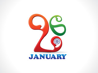 abstract artistic indian republic day text