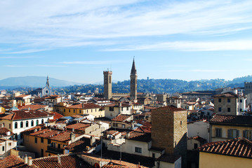 Fototapeta na wymiar FLORENCE, ITALY - NOVEMBER, 2015: Old city landscape, world heritage