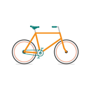 Retro Bicycle, transportation vehicles, Flat style vector illustration