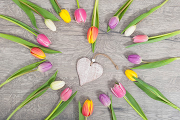 Herz und Tulpen