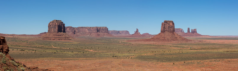 Monument Valley, Nationalpark, Tafelberge, Utah, Arizona, USA, Wüste, Sommer, Tag, Kalkstein, Sandstein