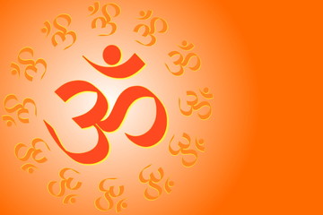 om religious symbols and meditating peace healing related background