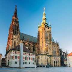 Naklejka premium St. Vitus Cathedral Prague, Czech Republic.