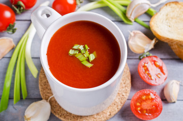 Tomato puree the soup