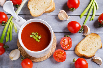Tomato puree the soup
