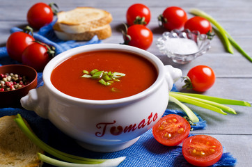 Tomato puree the soup