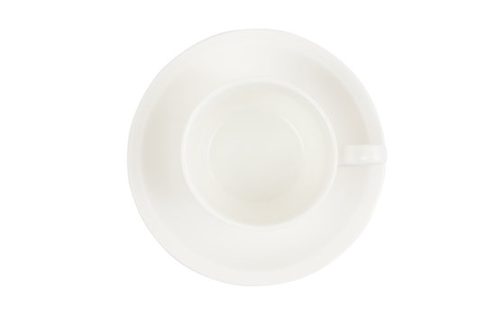 empty coffee cup on a white background