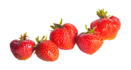 Strawberry isolated on white background. Selective focus