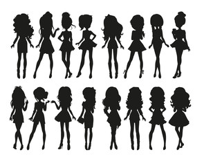 Collection Of Girl Silhouettes