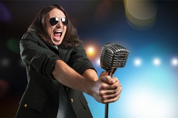 Singing.
