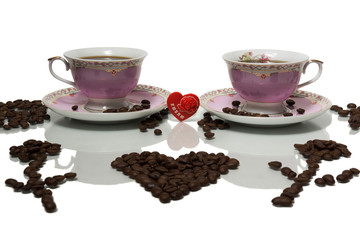 coffee on a white background