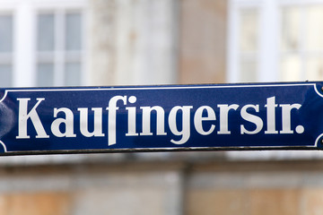 München - Kaufingerstraße, Straßenschild