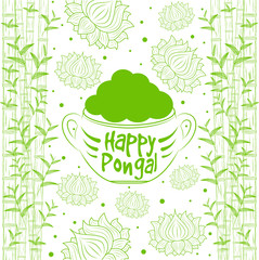 Indian harvesting festival, Happy Pongal.