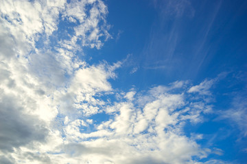 Clouds in the summer sky on a Sunny day.