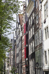 Fototapeta premium Typische Fassaden in Amsterdam, Niederlande