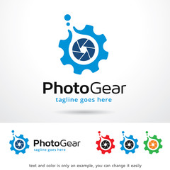 Fototapeta premium Photo Gear Logo Template Design Vector