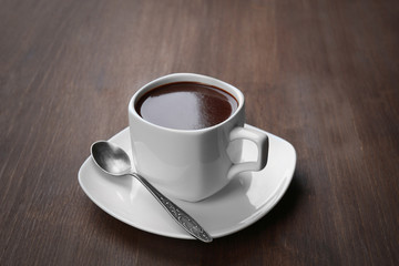 Cacao on wooden table