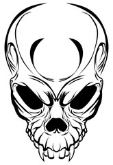 Illustration Wicked skull 
